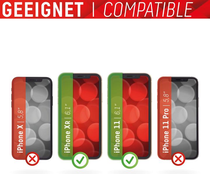 Produktbild Displex Full Cover Panzerglas (1 Stk., Apple iPhone XR, LG K11)