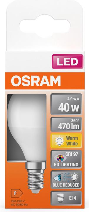 Image du produit Osram LED Classic (E14, 4.90 W, 470 lm, 1 x, F)