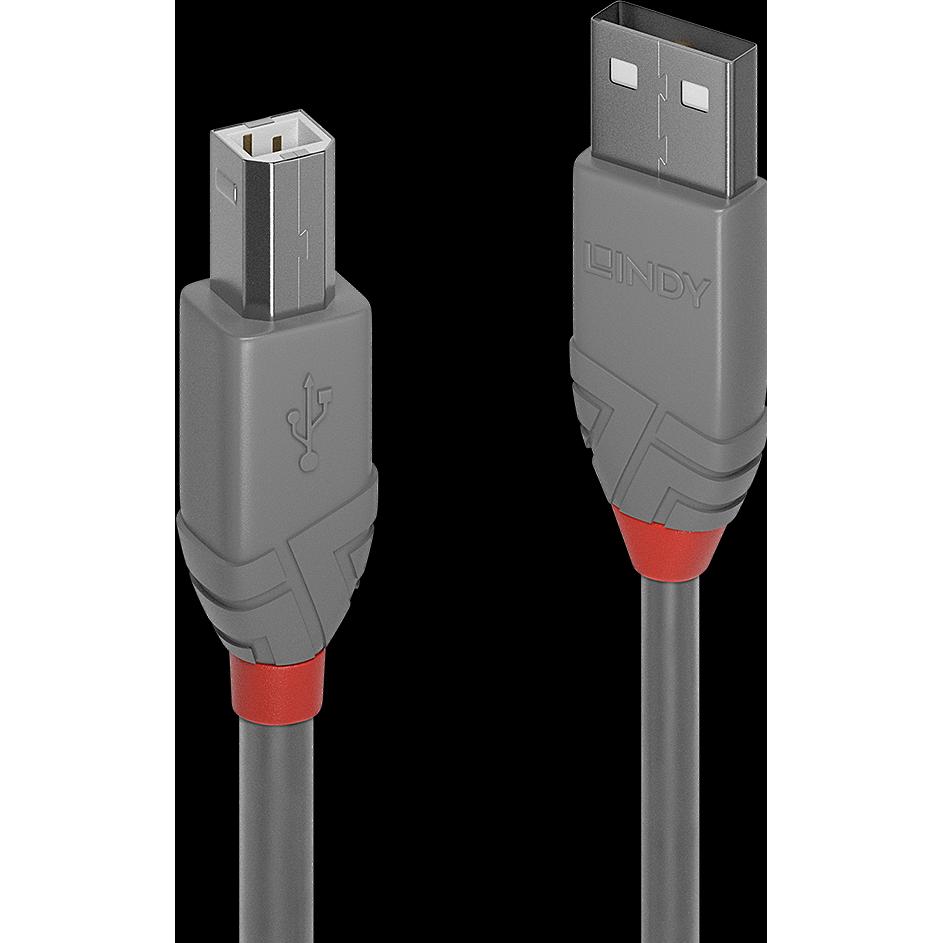 Lindy USB A – USB B (5 m, USB 2.0), USB Kabel