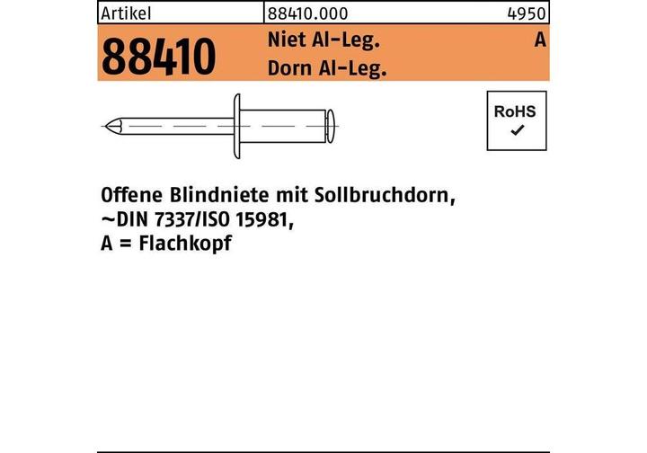 Immagine prodotto Rivetto POP R 88410 Testa piatta