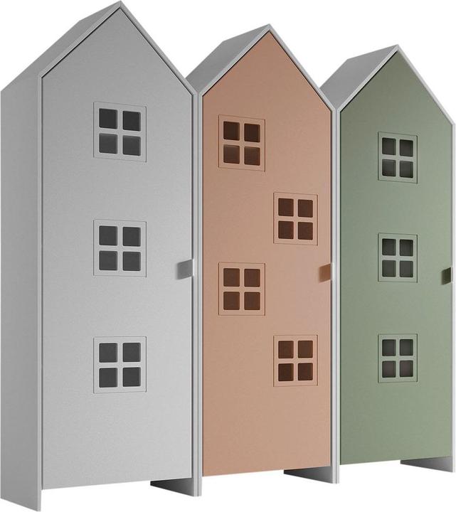 Bianco, Rosa scuro, Verde