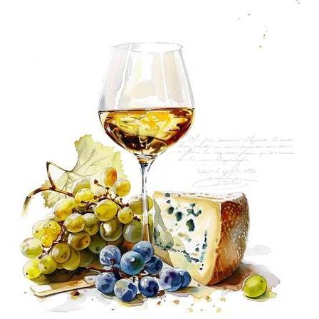 Ti-flair, Tovaglioli, Lunch-Serviette Vin & Fromage (20 x)