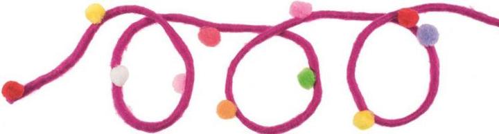 Image du produit Glorex Cordon de feutre avec pompons lilas