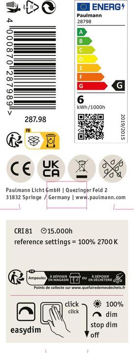 Produktbild Paulmann Reflektor (GU10, 5.50 W, 460 lm, 1 x, G)