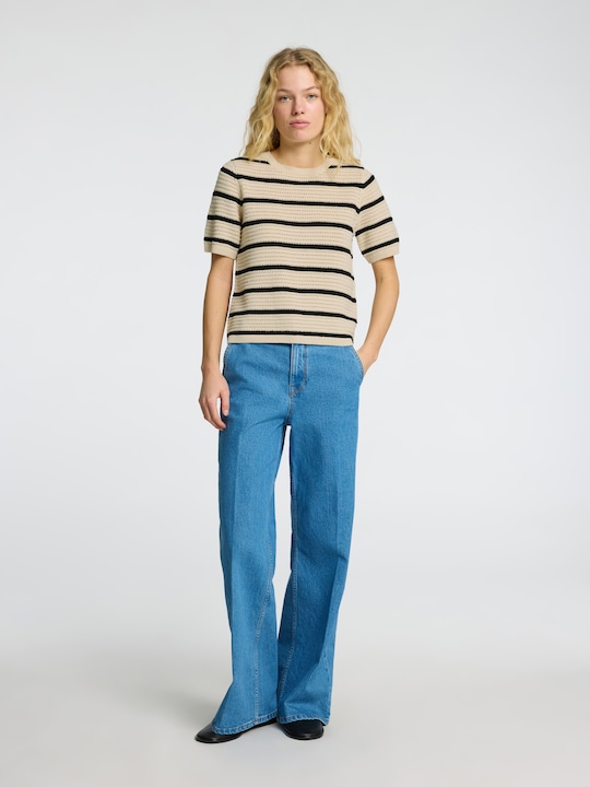 Image du produit Selected Femme Slfvinna Ss Structure Knit O-Neck Noos (S)