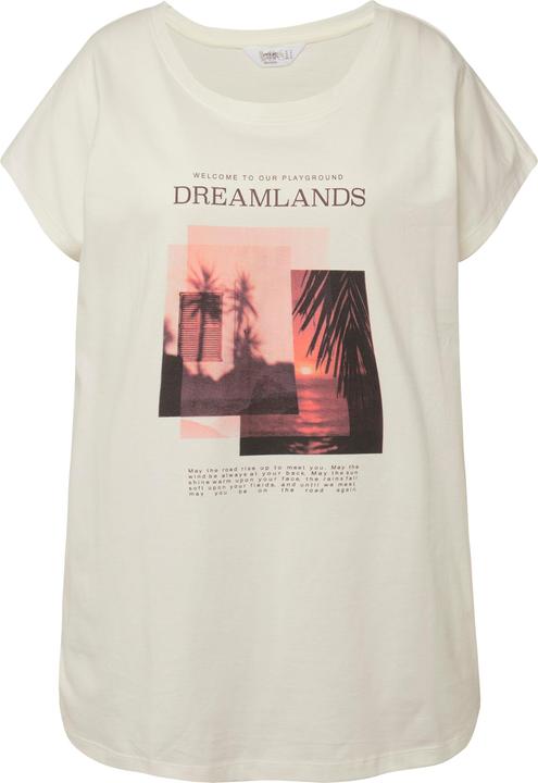 Actual product image Angel of Style Dropped Shoulder Crew Neck T-Shirt with Large Print (44)