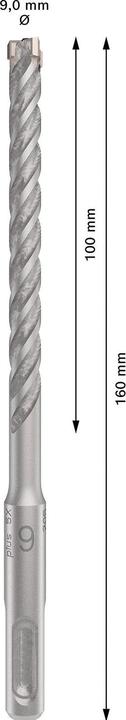 Produktbild Bosch Zubehör PRO SDS plus-5X Hammerbohrer, 9 x 100 x 160 mm (9 Millimeter)