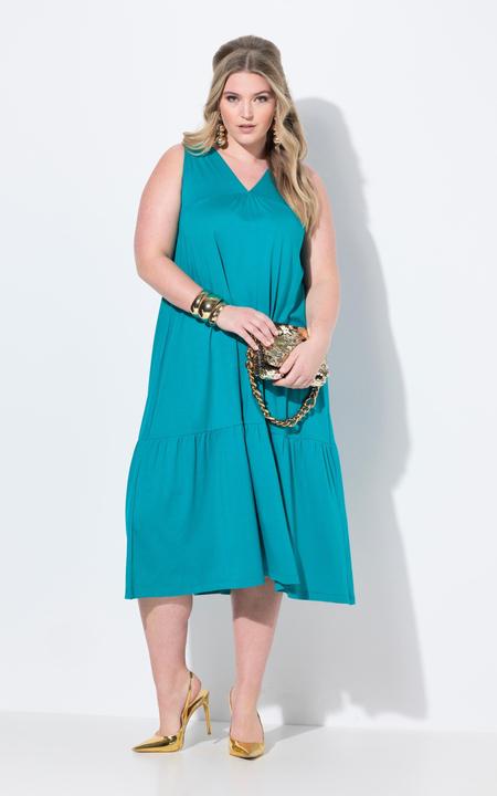 Produktbild Miamoda Midikleid, A-Linie, Cupromix-Jersey, Saumvolant (48)