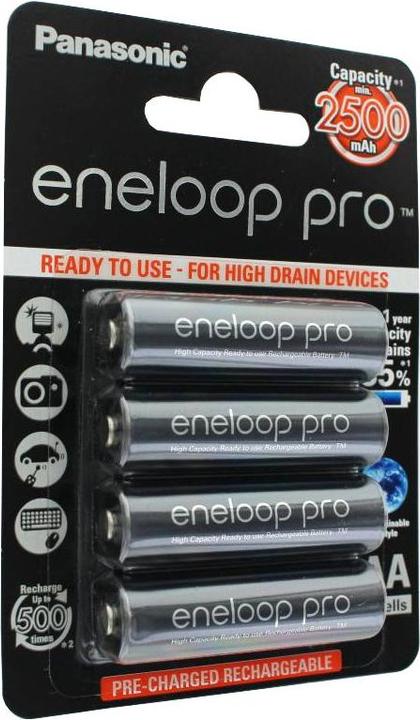 Productafbeelding Panasonic Eneloop Pro (4 Pcs., AA, 2500 mAh)