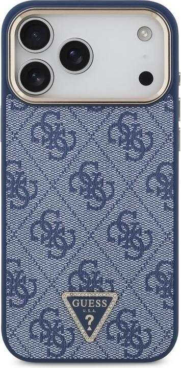 Produktbild Guess Case Magsafe 4G PU Leather Case With Triangle Logo And Gold Metal Camera Frame For iPhone 17 P (Apple iPhone 17 Pro Max)