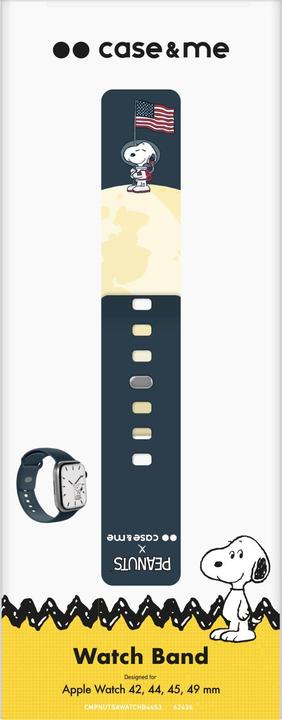 Produktbild Caseme Armband für Apple Watch 42, 44, 45,49mm mit Peanuts-Design (42 mm, 44 mm, 45 mm, 49 mm, Silikon)
