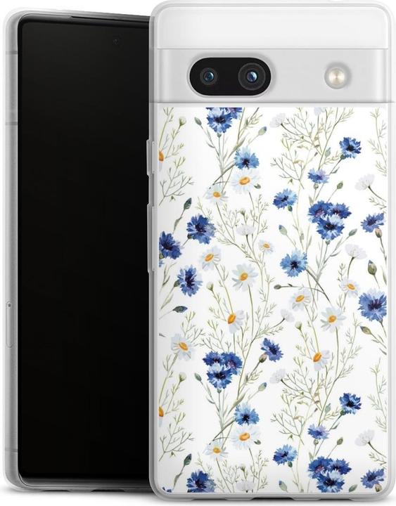 Actual product image DeinDesign Slim Case für Google Pixel 7a Silikon Hülle Ultra Dünn Handyhülle Blume Blumen Muster (Google Pixel 7a)
