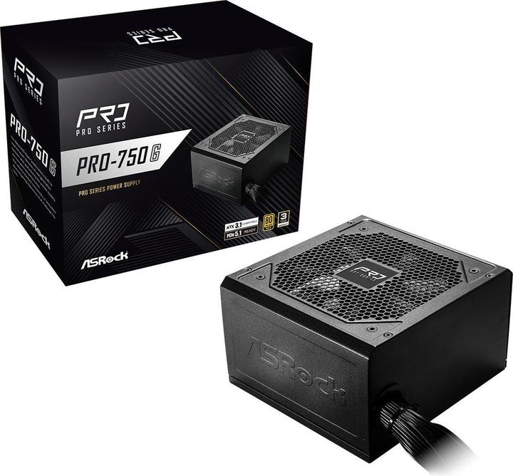 Actual product image AsRock Pro Series PRO-750G 750W ATX 80+ Gold black (750 W)