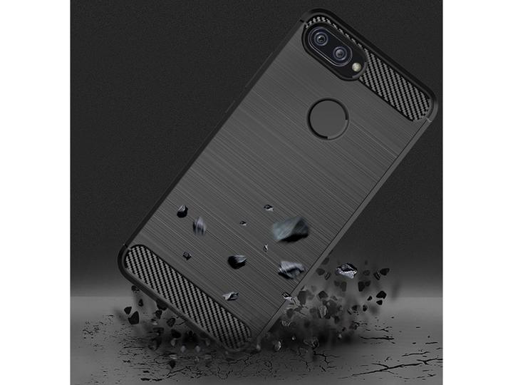 Actual product image Screenguard Xiaomi Mi 8 Lite Cover Carbon Brushed Soft TPU (Mi 8 Lite)