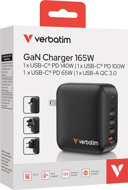 Produktbild Verbatim Mini GaN 4 Port Charger (165 W)