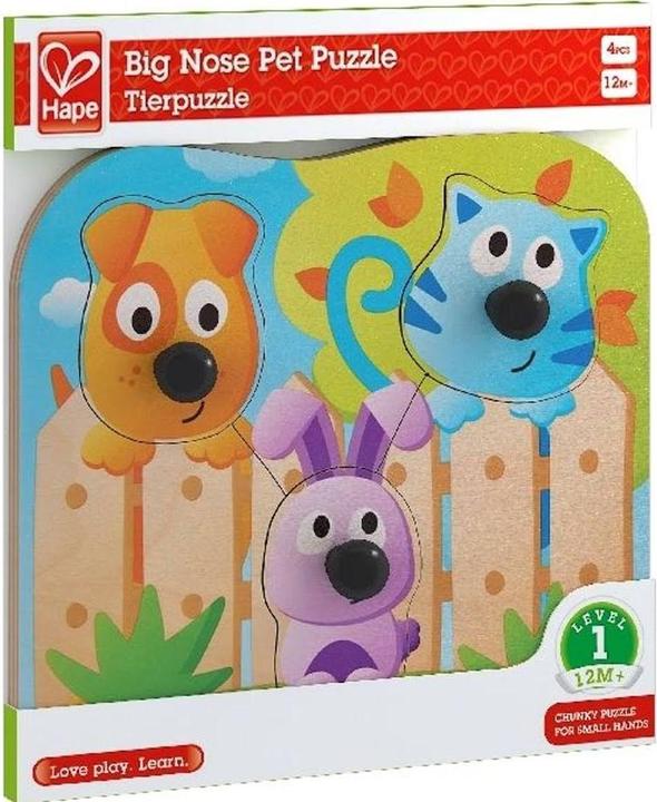 Actual product image Hape Pets button puzzle (4 pieces)