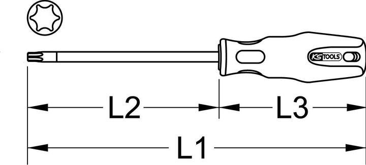 Image du produit KS Tools Tournevis ERGOTORQUEplus long, TORX®, T20. (Torx (TX))