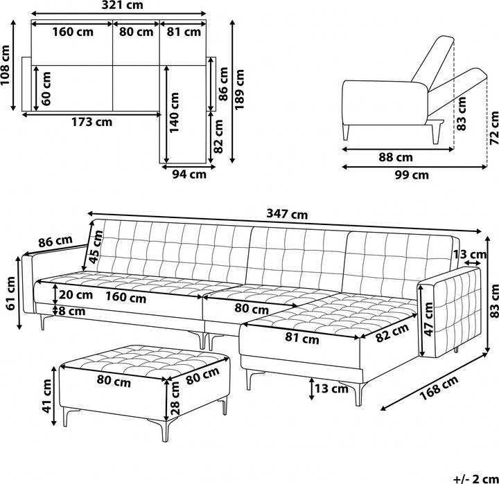 Actual product image Beliani Aberdeen (Modular sofa)