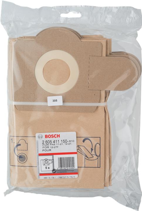 Produktbild Bosch Professional Zubehör Papierfilterbeutel für PAS 11-21, PAS 12-27, PAS 12-27 F (5 x)