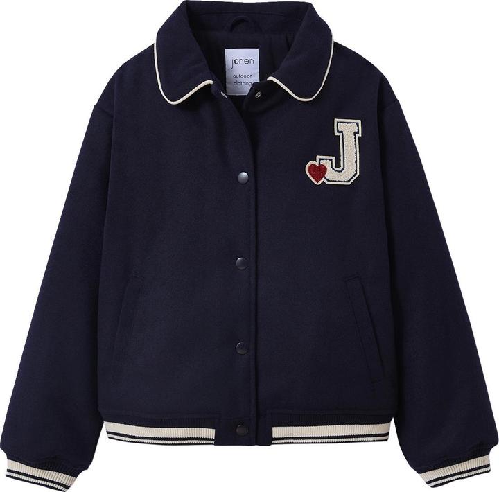 Actual product image Jonen Mädchen Sweatjacke im College-Look, Woll-Mix (158)