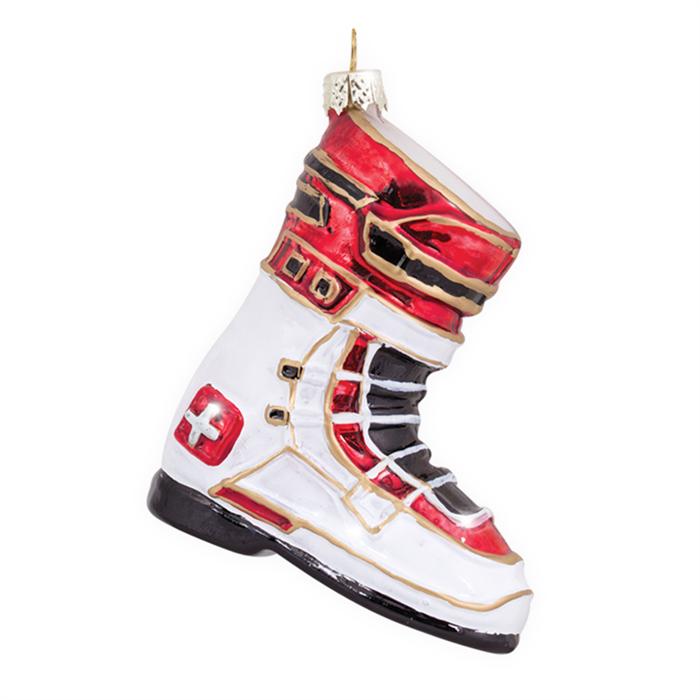 Produktbild Ornamente Glas Ornament Skischuh rot, 7 x 6cm (1 x)