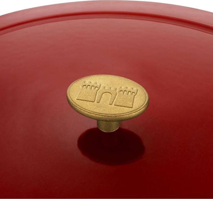 Produktbild Ballarini Cocotte BELLAMONTE 37 cm oval 9,5 Liter Bräter aus Gusseisen rot (37 cm, Bräter + Schmortopf, Gusseisen)