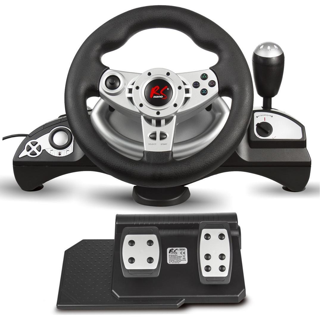 NanoRS RS700 (Xbox One X, Xbox One S, PC, PS3, PS4), Gaming Controller, Schwarz, Silber