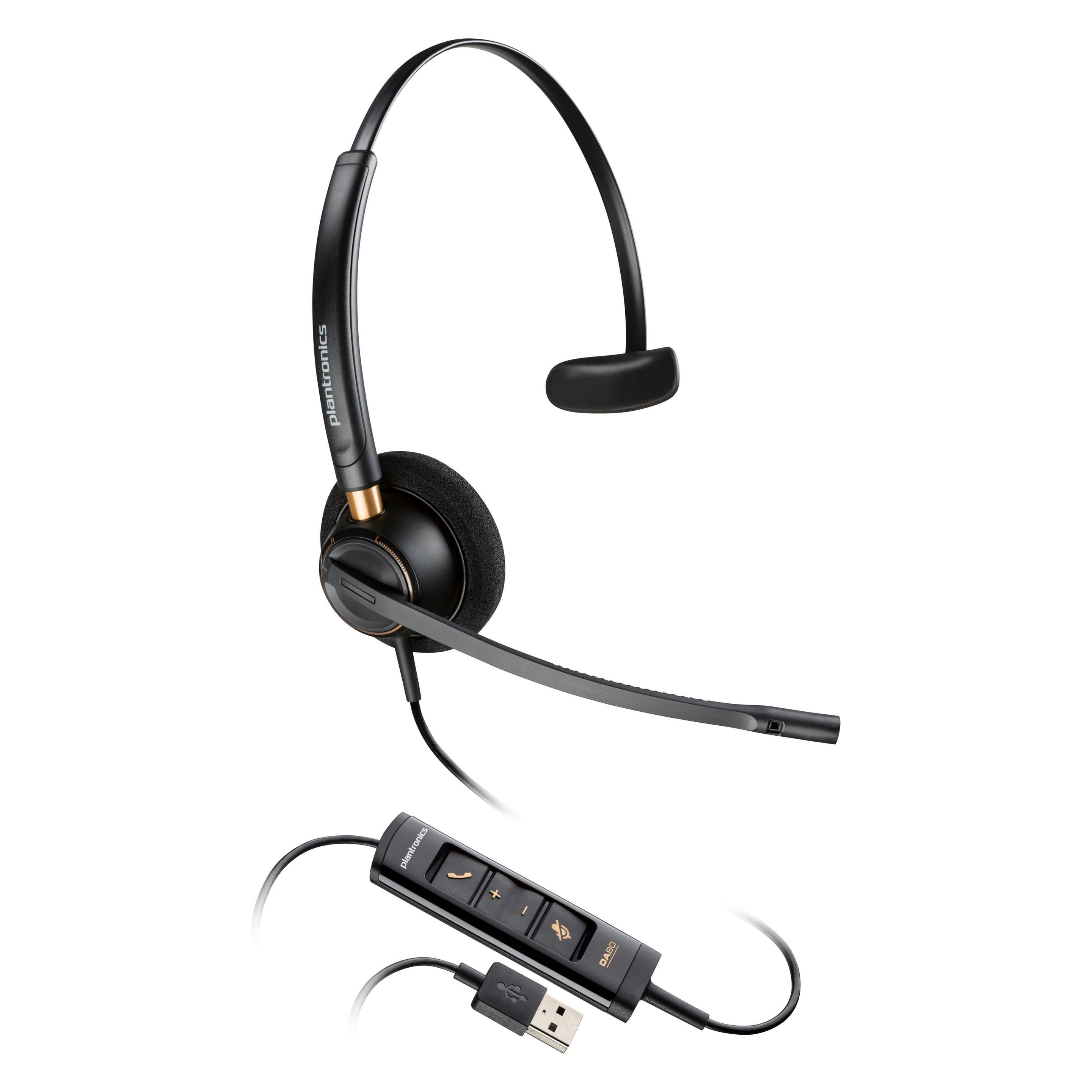 HP Poly EncorePro 515 (Kabelgebunden, USB-A, Microsoft Teams), Office Headset, Schwarz