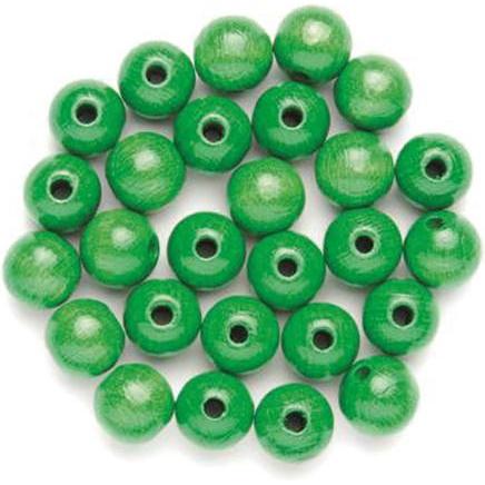 Glorex Holzperle 12mm 28St grün, FSC