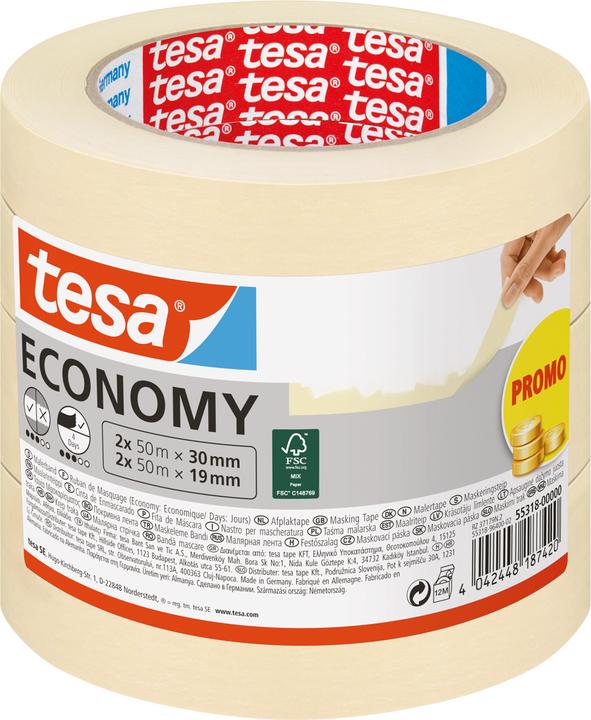 Image du produit tesa 3x ruban de peintre ECONOMY (50 mm)