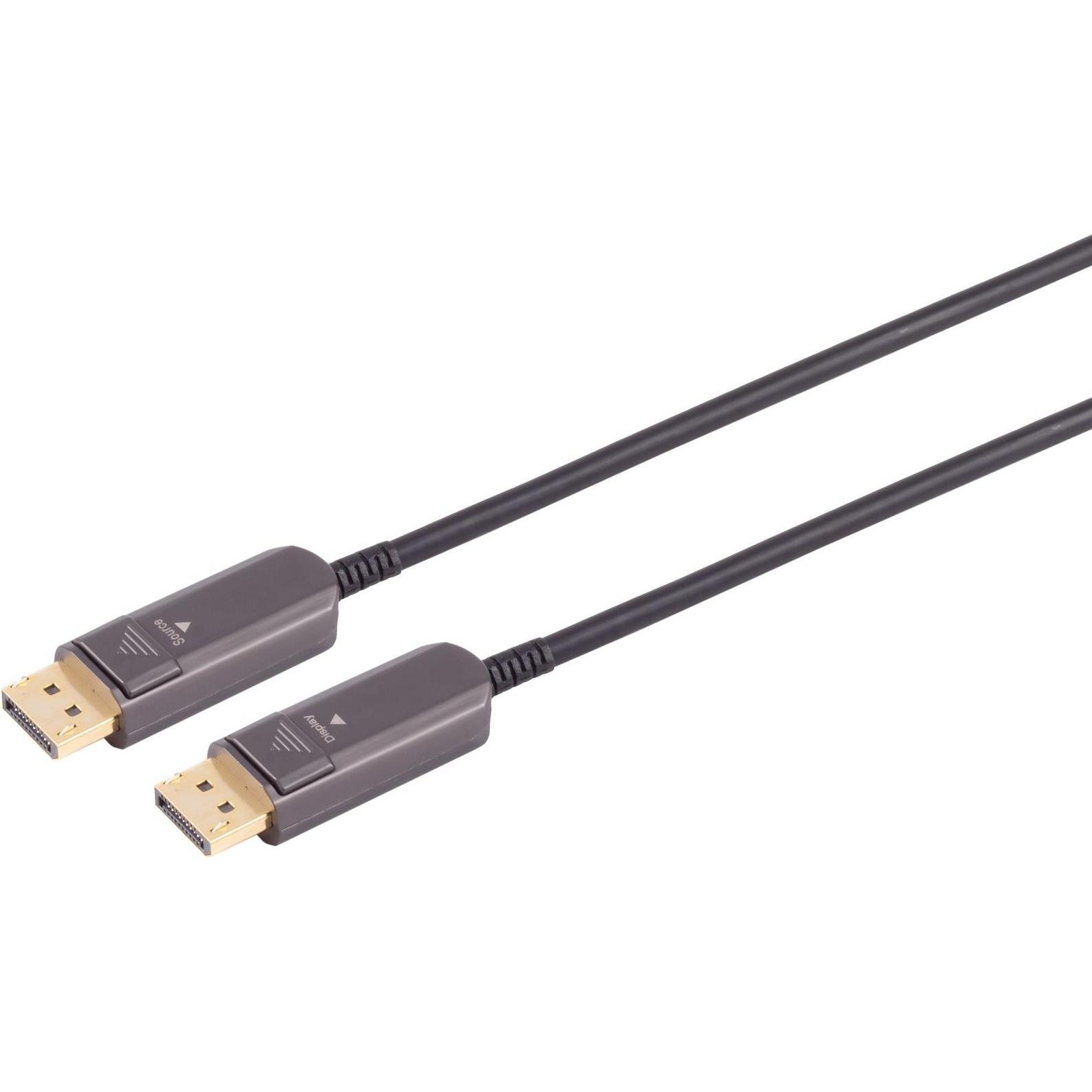 Thumbnail - Shiverpeaks S/CONN maximum connectivity Optisches Displayport Kabel, 8K, 15,0m (15 m, DisplayPort), Video Kabel