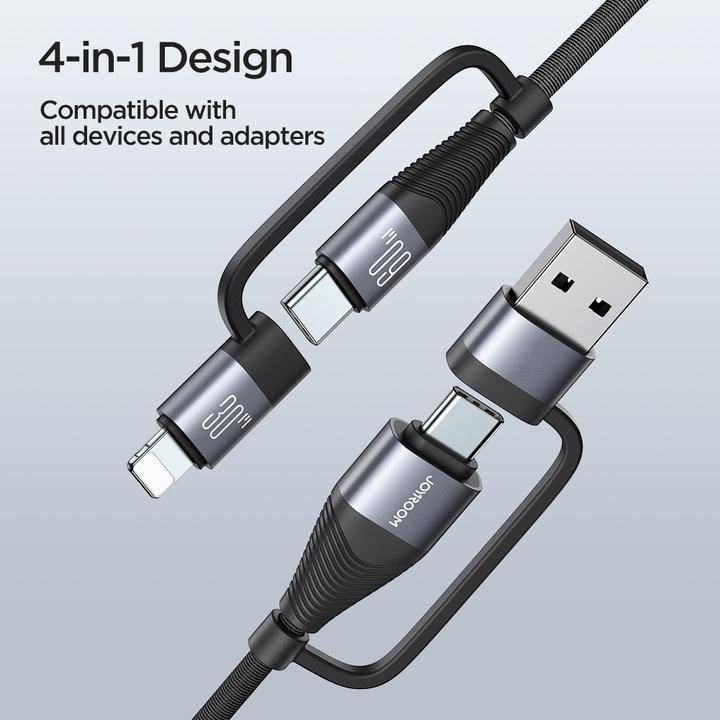Produktbild Joyroom 4 in 1 Kabel (1.20 m, USB 3.0, 60 W)