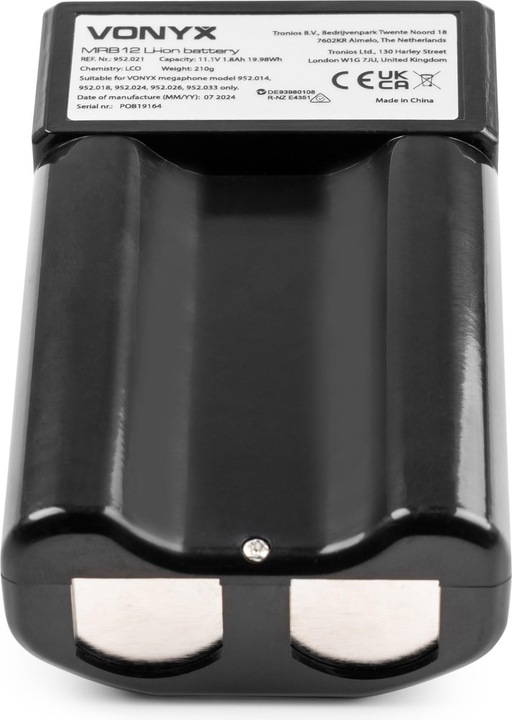 Actual product image Vonyx Akku Pack MRB12, Zubehörtyp Lautsprecher: Akku (Megaphone)