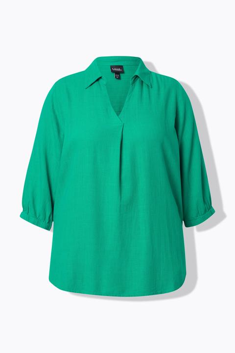 Actual product image Ulla Popken Linen Blend Blouse (60)