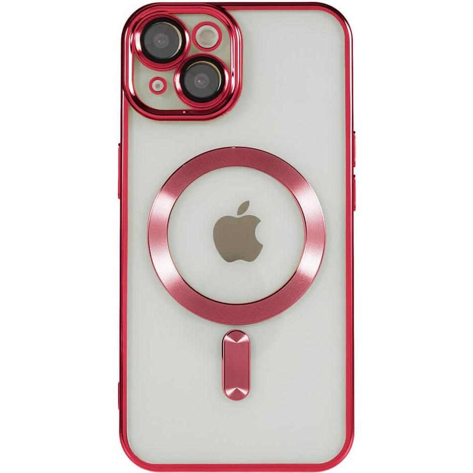 Cover-Discount iPhone 15 - Handyhülle mit metallischem Design & Kameraschutz (Apple iPhone 15), Smartphone Hülle, Rot