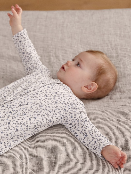 Actual product image Vertbaudet Bio-Kollektion: 2er-Pack Baby Strampler mit Blumen (86)