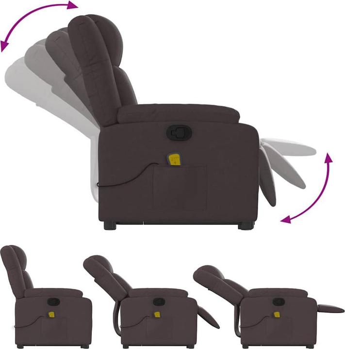 Immagine prodotto vidaXL Poltrona massaggiante con ausilio in tessuto