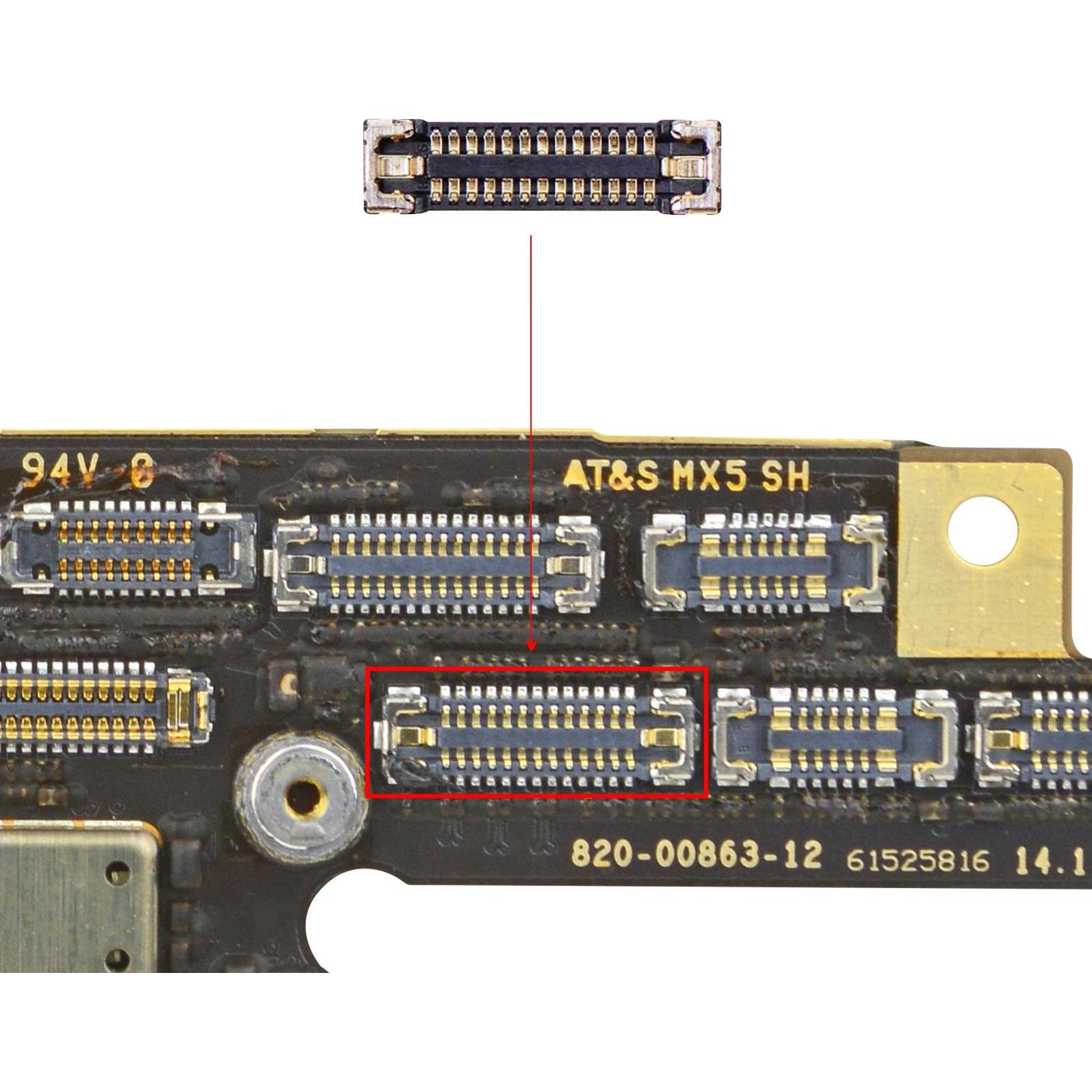 Clappio Ersatzteil FPC-Verbinder Rückkamera, Mobilgerät Ersatzteile, Schwarz