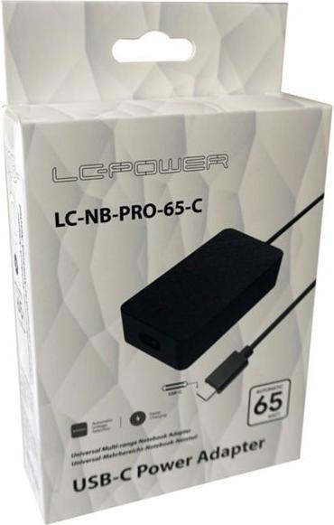 Produktbild LC-Power Netzteil Notebook-Netzteil LC-NB-GAN-65-C (65 W)