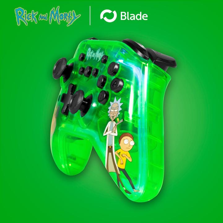 Actual product image Blade Controller Rick und Morty wireless Switch (PC, Switch, Switch Lite)