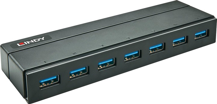 Actual product image Lindy 43228 (USB-B, 7 Ports)