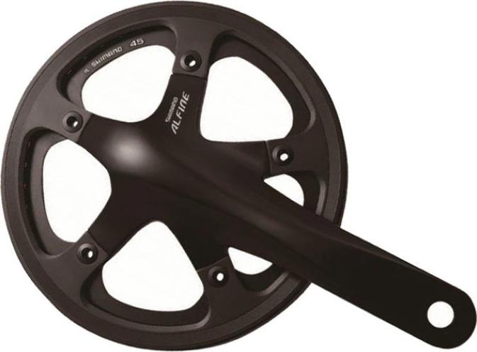 Actual product image Shimano Alfine FC-S501 crankset 39T with chain guard outside + inside (170 mm)