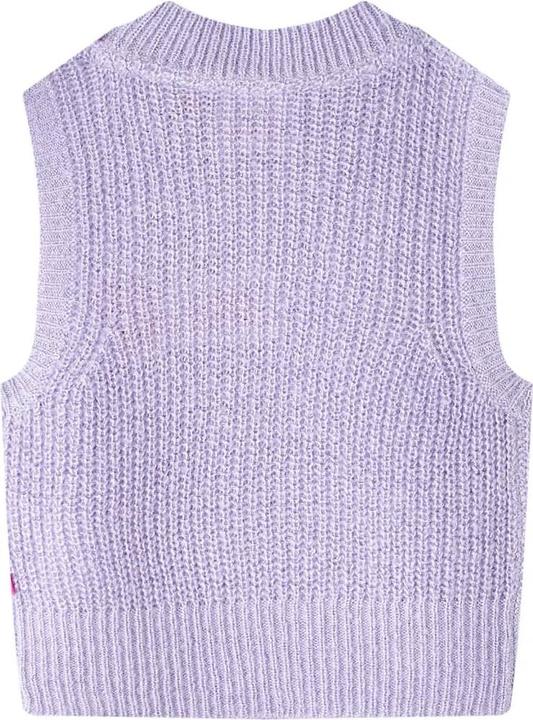 Produktbild vidaXL Kinder-Pulloverweste Gestrickt Helllila 128,Material: 67 (128)