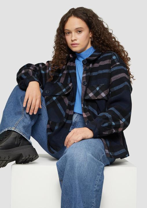Produktbild S.Oliver Bluse Leicht verkürztes Overshirt aus Flanell (46)