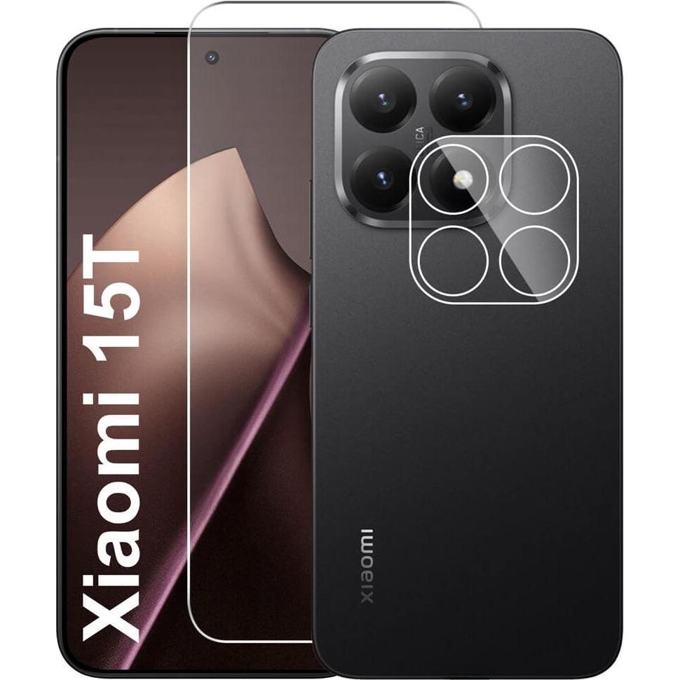 Cover-Discount Xiaomi 15T - Set Panzerglas Display und Kamera (2 pz., Xiaomi 15T), Pellicola protettiva smartphone, Trasparente