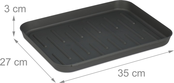 Immagine prodotto Relaxdays Vaschetta raccogli scarpe (35 x 27 x 3 cm)