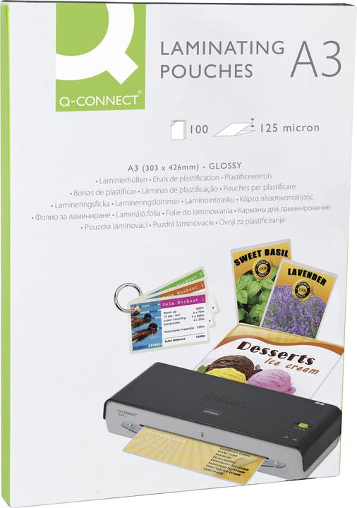 Q-Connect Laminating films glossy (A3, 100 Piece, 125 µm)