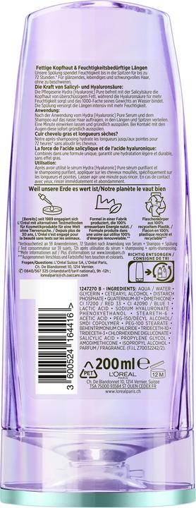 Image du produit L'Oréal Paris Après-shampooing Hyaluronic Pure (200 ml)