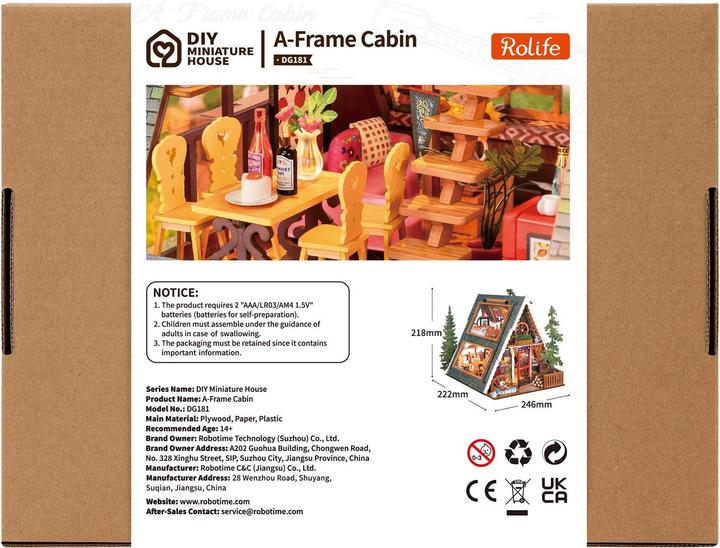 Image du produit Robotime Modellbausatz 'A-Frame Cabin'