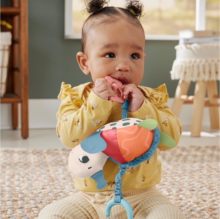 Immagine prodotto Fisher-Price Giocattolo da carrozzina Planet Friends Fleet Turtle con dettagli sensoriali per neonati